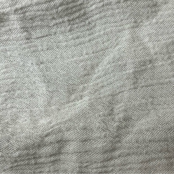 Christina V Women’s White Black Embroidered Boho Peasant Blouse Size M Sheer Top - Picture 8 of 9